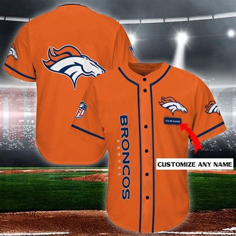 Denver Broncos Personalized Custom Name Baseball Jersey Shirt - USALast