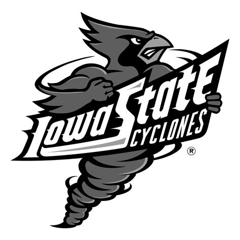 Iowa State Cyclones Logo Black and White – Brands Logos