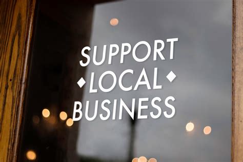 Support Local Business Sign Decal Storefront Window Signage - Etsy