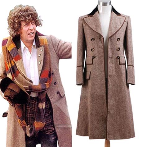 Doctor Who Fourth 4th Doctor Brown Coat Costume For Halloween Cosplay ...