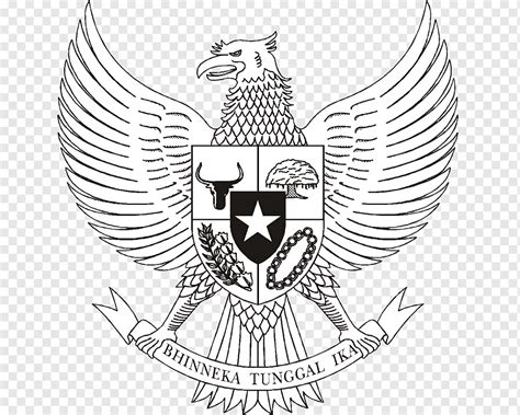 Bhinneka Tunggal Ika logo, National emblem of Indonesia Garuda ...