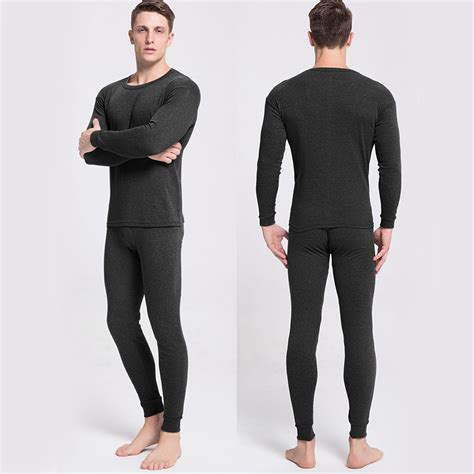 Htwon Thermal Underwear for Men Ultra Soft Men's Thermal Underwear Set ...