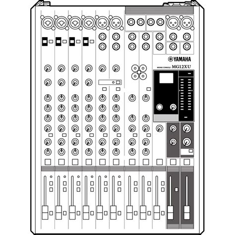 Yamaha MG12XU 12 Channel Mixer With FX, Includes Cubase AI Software ...