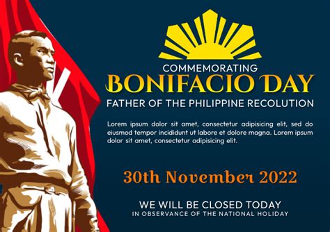 Bonifacio Day - National Holiday Template | PosterMyWall