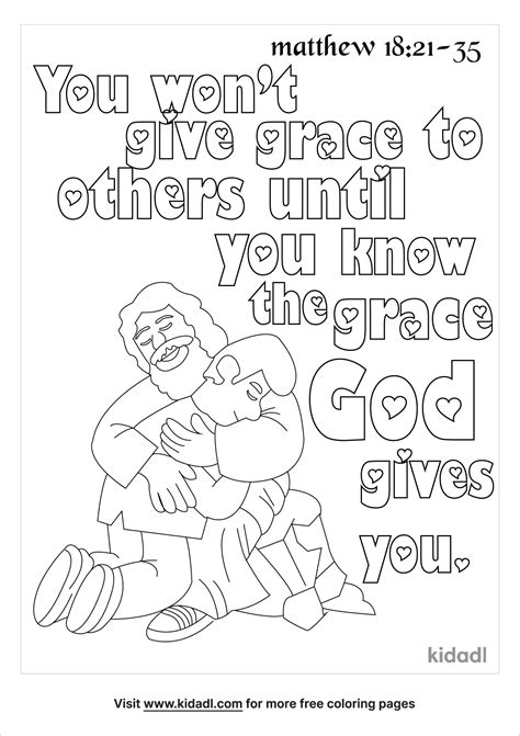 Free Matthew 18:21-35 Coloring Page | Coloring Page Printables | Kidadl