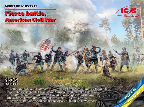 ICM 1/35 Fierce battle. American Civil War (Union and Confederate Infantry)