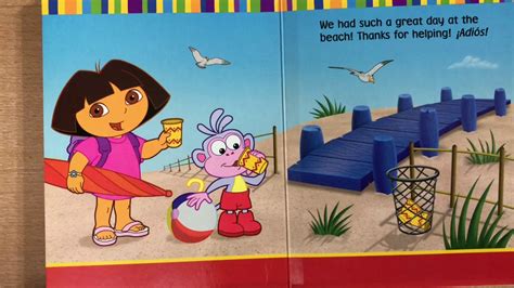 BOOKS FOR KIDS - DORA THE EXPLORER - A DAY AT THE BEACH - YouTube