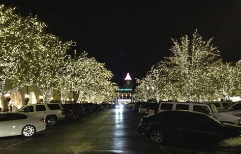 Holiday lights in Highland Park Village