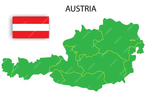 Premium Vector | Austria outline flag chart concept silhouette map ...