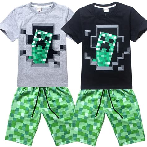 Minecraft Boys Clothing Sets Summer Baby Boy Suit T Shirt +Pants 2pcs ...