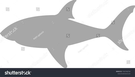 Great White Shark Silhouette Illustration Stock Vector (Royalty Free ...