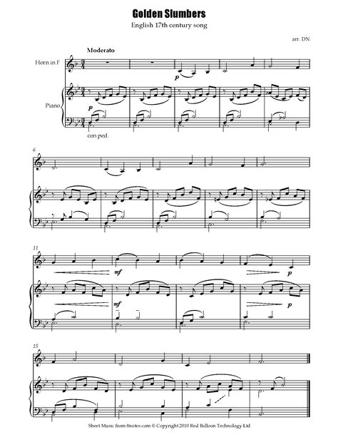 Free French Horn Sheet Music, Lessons & Resources - 8notes.com