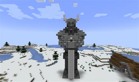 Stone Viking statue : Minecraft