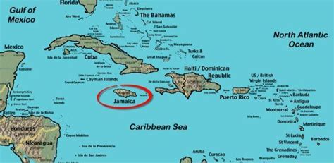 Map of Jamaica, West Indies; Plus World Maps of Jamaica And Parishes