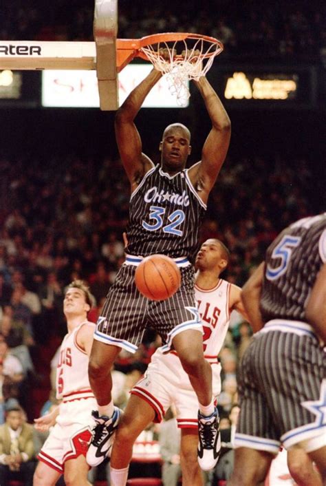 Shaq wearing Reebok Shaq Attaq in 1992 (7) | Shaquille o'neal, Shaq, Nba