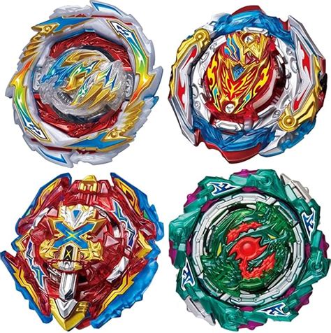 B-201 Zest Achilles 4-Piece Bey Battling Gyro Tops Set,Xiphoid ...