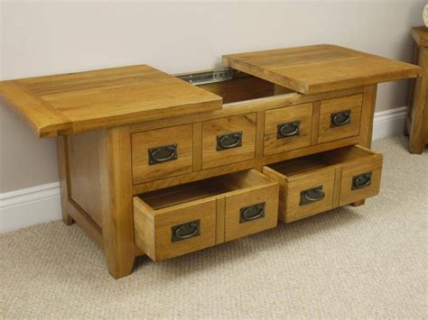 15 The Best Rustic Oak Coffee Table with Drawers