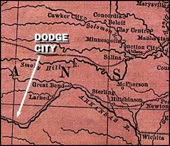 Map of Dodge City area | Dodge city, Gunsmoke, Dodge