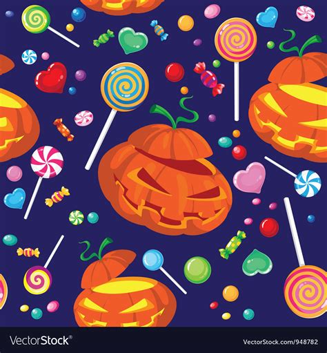 Seamless halloween candy Royalty Free Vector Image