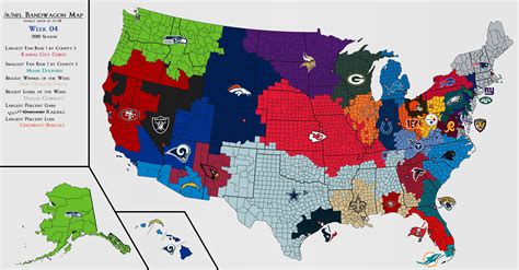 NFL Teams by County : MapPorn