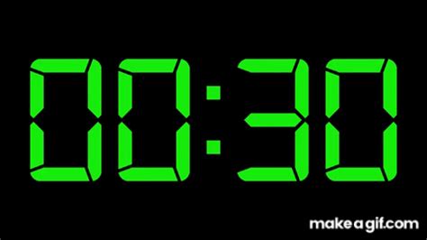 30 second digital countdown timer (with Countdown sound effect) on Make ...