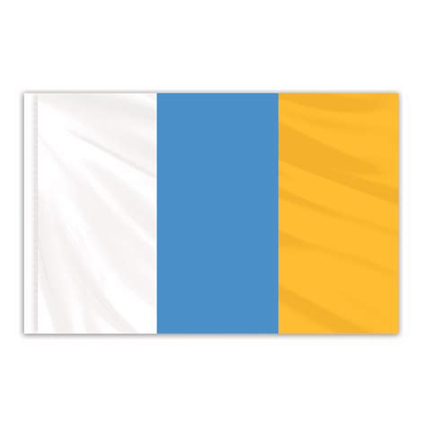 Canary Islands Indoor Nylon Flag 5'x8' - FlagCo.com