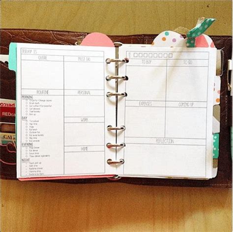 Day on Two Page Filofax Inserts | Wendaful Planning