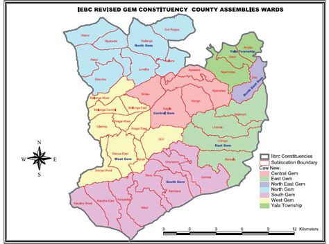 Gem Constituency Map | Map, Gems, Siaya