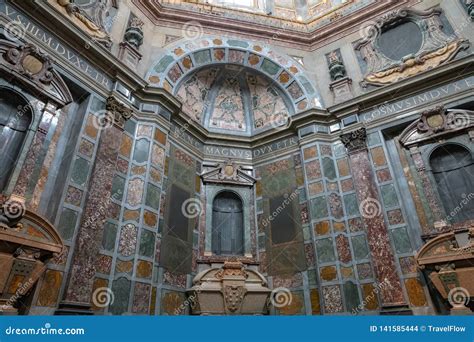 Panoramic View of Interior of the Medici Chapels (Cappelle Medicee ...