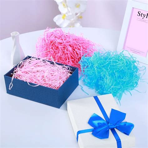 DIY Paper Raffia Shredded Crinkle Paper Confetti Gift Box Filling ...