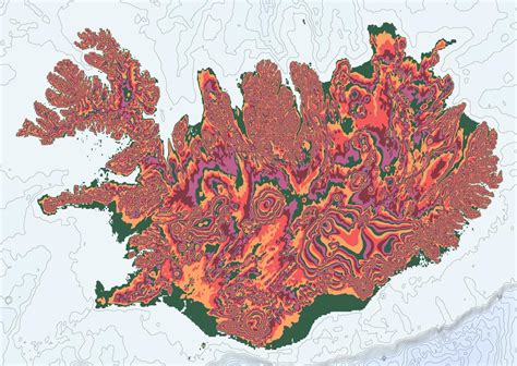 Vector Iceland topographic map art 10486939 Vector Art at Vecteezy