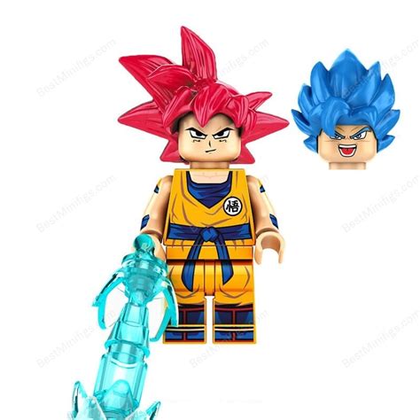 Son Goku Super Saiyan God (Red and Blue) Dragon Ball Super Minifigures ...