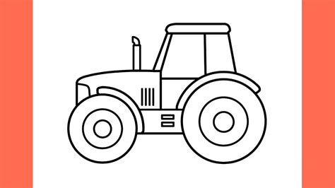 How to draw a TRACTOR step by step / drawing tractor easy - YouTube