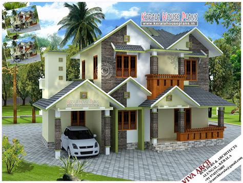 Kerala Village style Slope Roof Home design