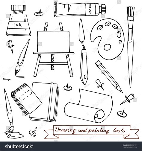 Drawing Painting Tools Vector Illustration Art Stock Vector (Royalty ...