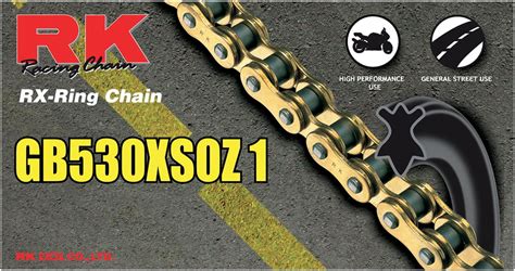 RK Gold X-Ring Chain GB 530 Pitch Motorcycle ATV Chain XSOZ1 X 130 ...