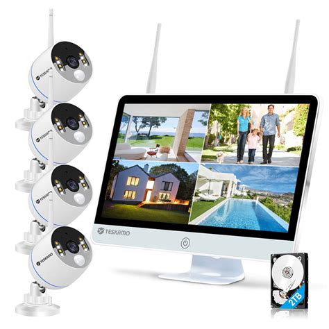 YESKAMO Long Range Wireless Outdoor Home Security Camera System with ...