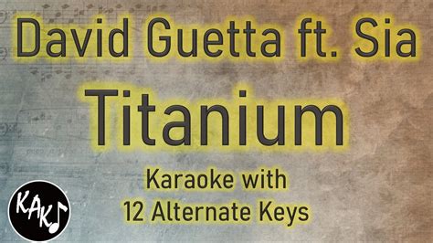 Titanium Karaoke - David Guetta ft. Sia Instrumental Lower Higher Male ...