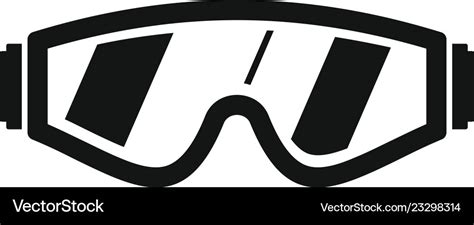 Safety glasses icon simple style Royalty Free Vector Image