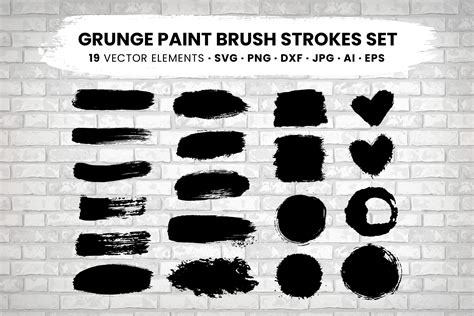 Embellishments Scrapbooking Brush stroke vector svg for Cricut Laser ...