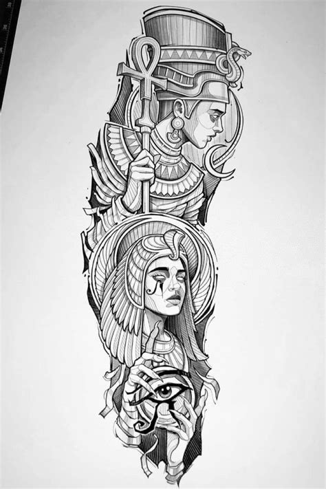 Gods By @thomasbatestattoo in 2021 | Egyptian tattoo sleeve, Egyptian ...