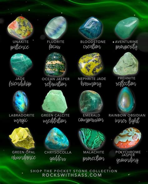 Green Crystals | Minerals crystals stones, Crystal healing stones ...