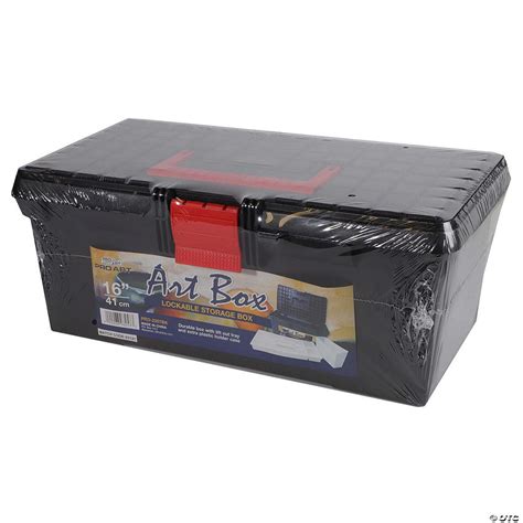 Pro Art Organizer Art Box 16" Lockable Black | Oriental Trading