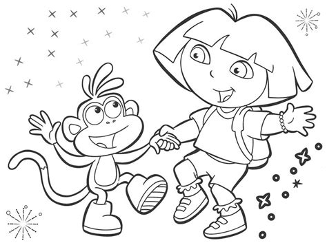 Dora The Explorer Coloring Pages Free Games | Malvorlage hase ...