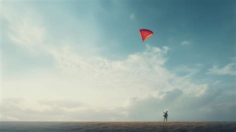 Premium AI Image | a person flying a kite on a beach