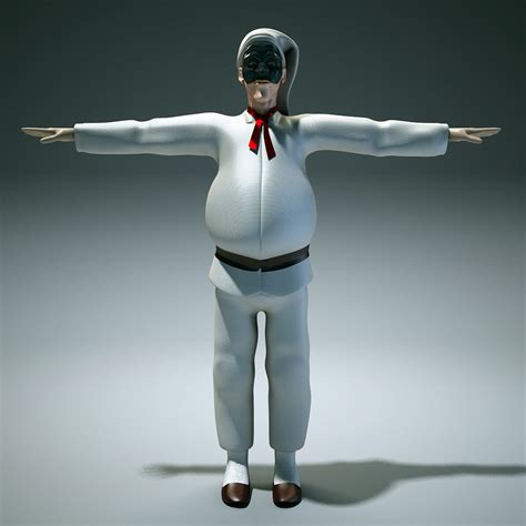 Pulcinella Carnival Mask 3D model rigged | CGTrader