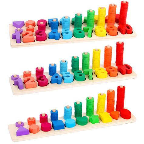 Wooden Math Toy Board Montessori Counting Board Preschool Learning Toys ...