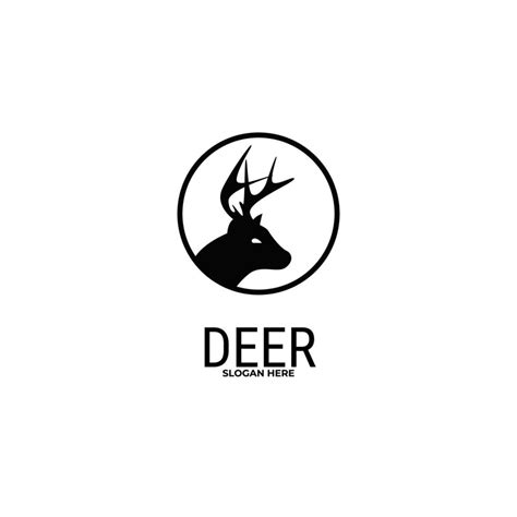 Vector minimalist head deer logo design template illustration 16776072 ...