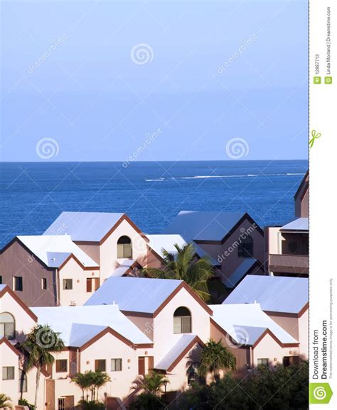 Condominiums by ocean stock image. Image of resort, saint - 12887713