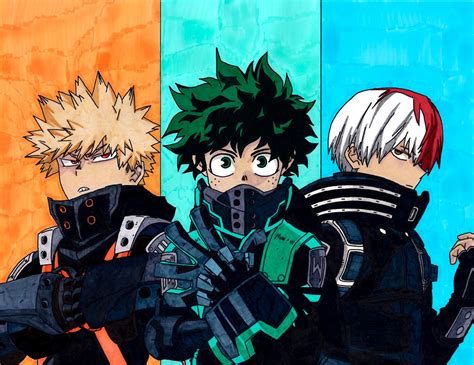 MHA Trio Drawing by LukaDragneel on DeviantArt